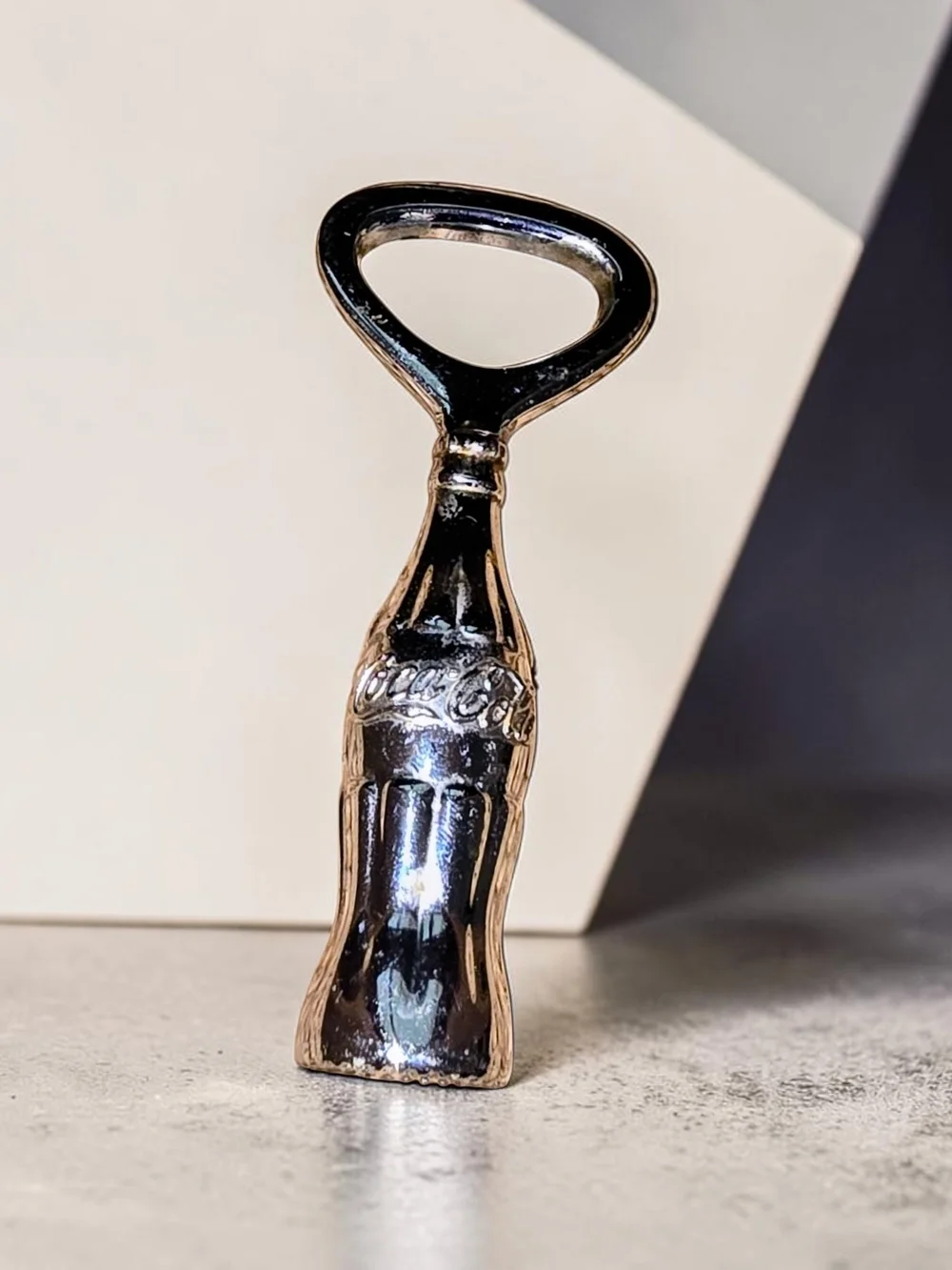 Coca Cola Chrome Bottle-Shaped Opener